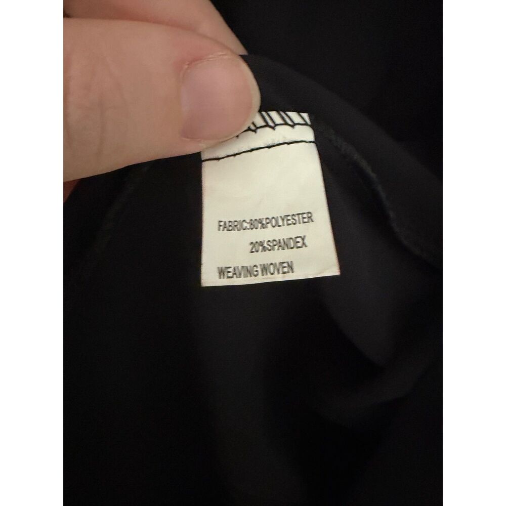 Short Black Ruffle-Sleeve Robe/Dressing Gown - Picture 3 of 5